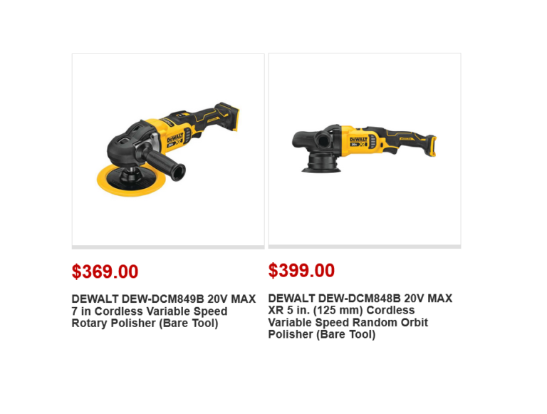 DeWalt Polisher Vs Milwaukee Polisher