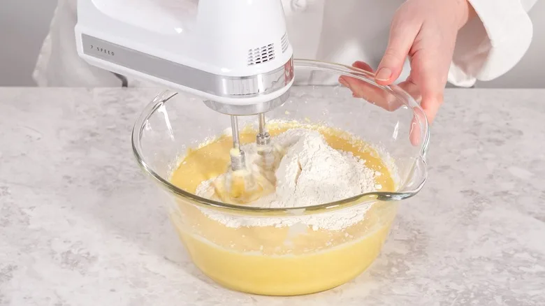 cake batter mixing