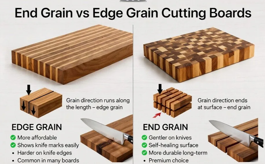 Deep Dive: Wood Cutting Boards (End-Grain vs. Edge-Grain)