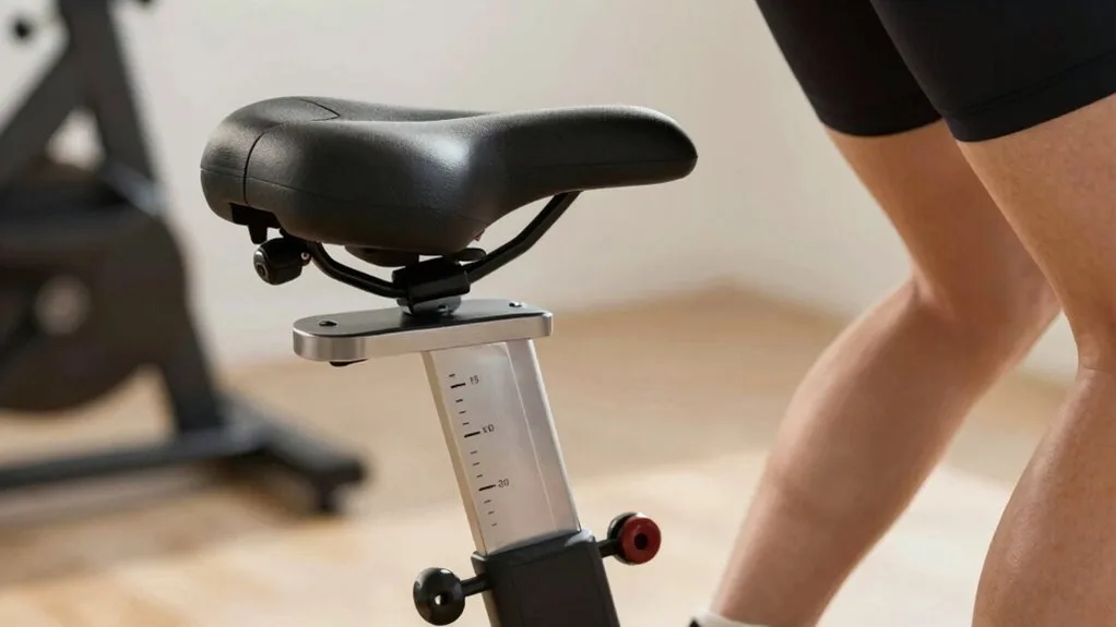 exercise bike seat height adjustment