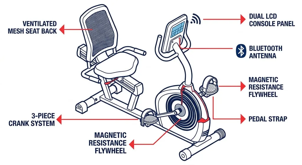 How does an exercise bike work