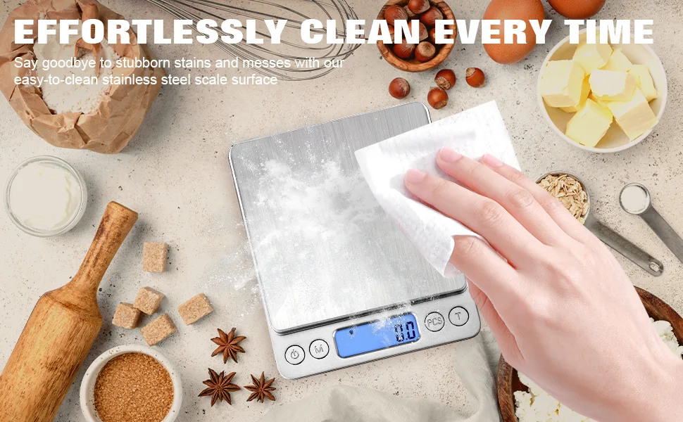 how to clean a food scale