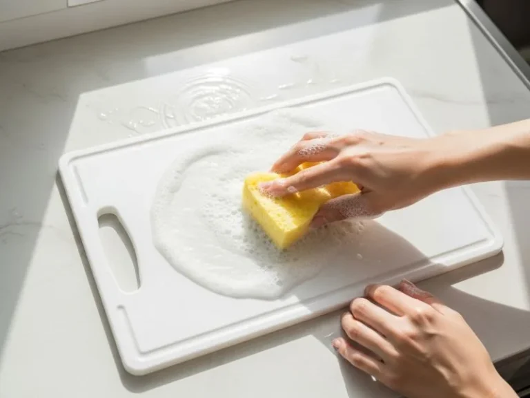 how to clean a plastic cutting board