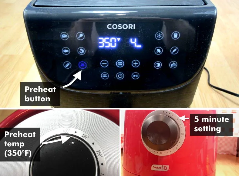 how to preheat an air fryer