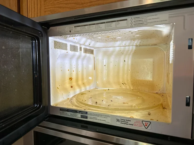 how to remove burnt food from microwave