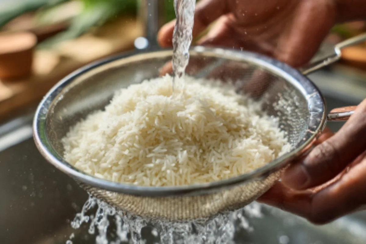 rinsing rice until clear