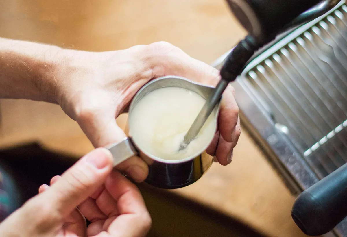 steaming milk