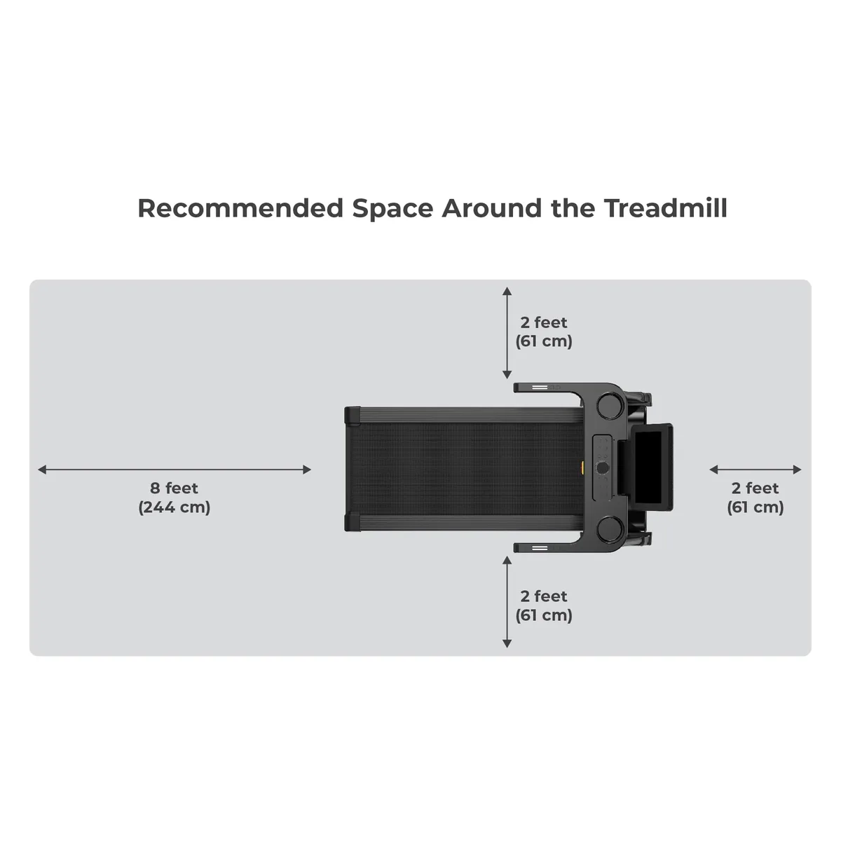 treadmill ceiling height at incline