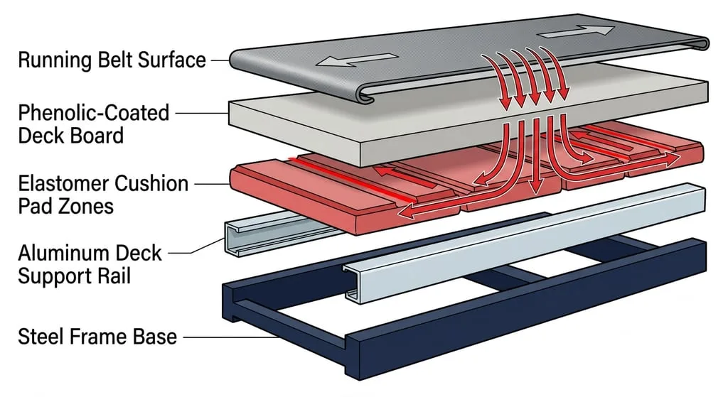 treadmill cushioning system