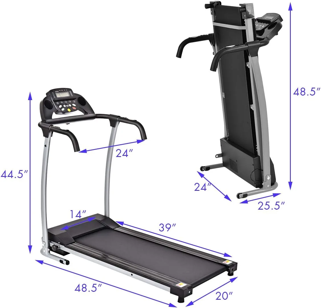 treadmill footprint unfolded dimensions