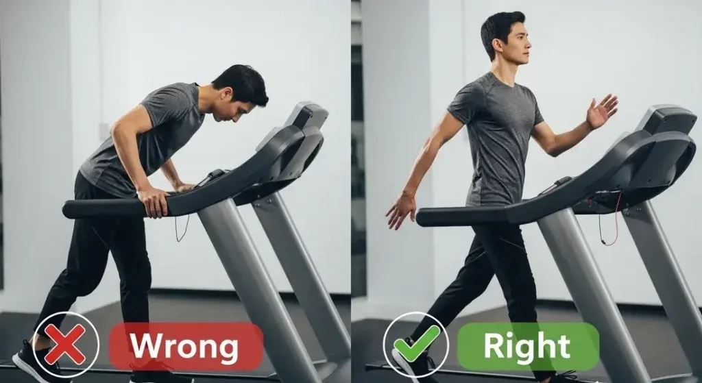 treadmill handrail mistake
