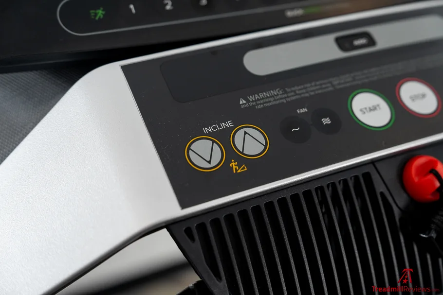 treadmill incline controls