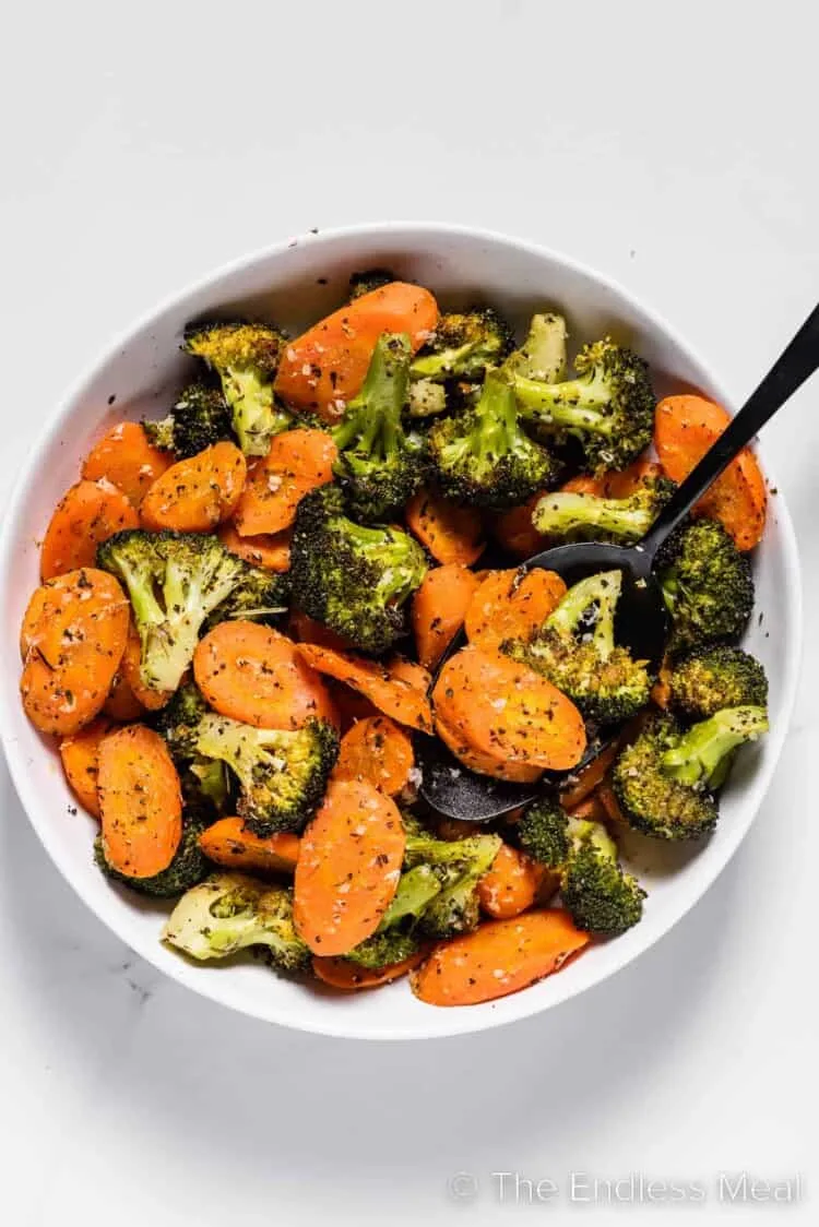 vegetable prep and seasoning