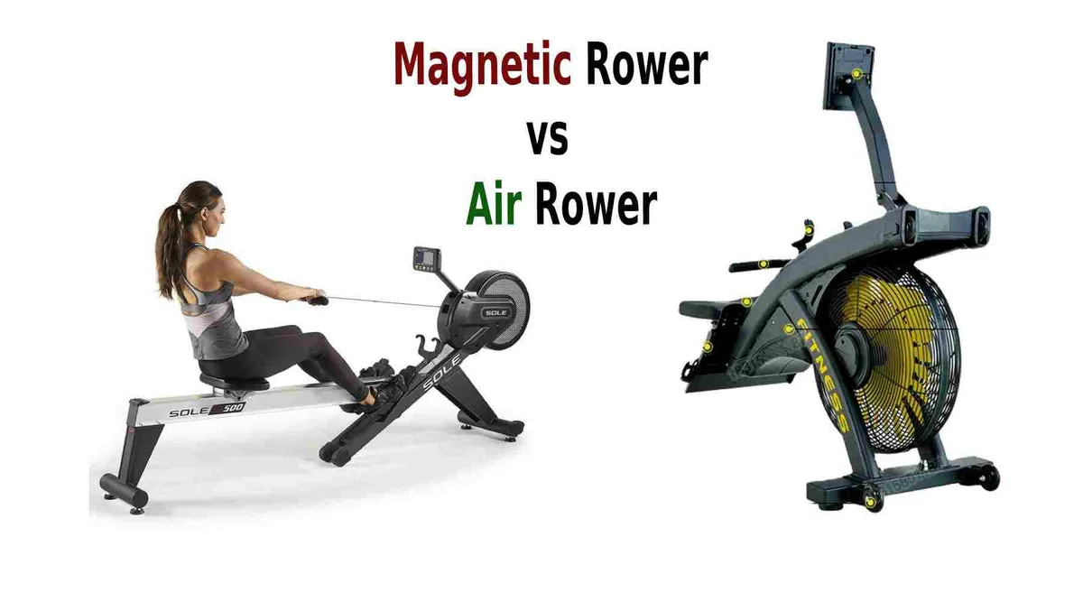 What is the difference between air and magnetic rowing machines