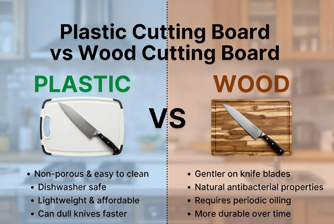 wood vs plastic cutting board